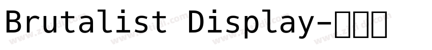 Brutalist Display字体转换 Brutalist Display字体转换